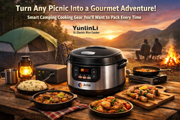 YunlinLi 5L Electric Rice Cooker | Smart Multicooker for Camping