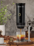 DENOKIN Portable Espresso Coffee Machine | 3-in-1 for Car & Home Use