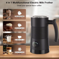 Raugee Electric Milk Frother | 4-in-1 Foam Maker for Lattes & Cappuccinos