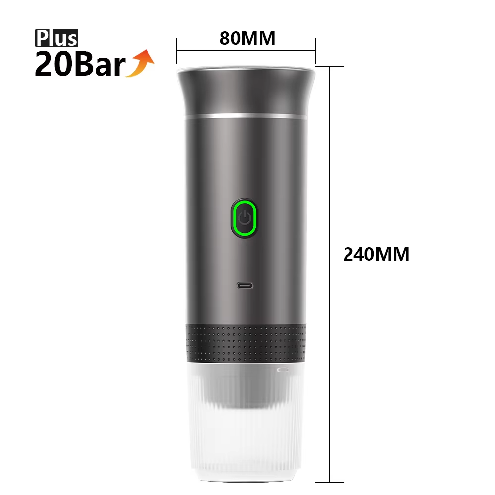 DENOKIN Portable Espresso Coffee Machine | 3-in-1 for Car & Home Use