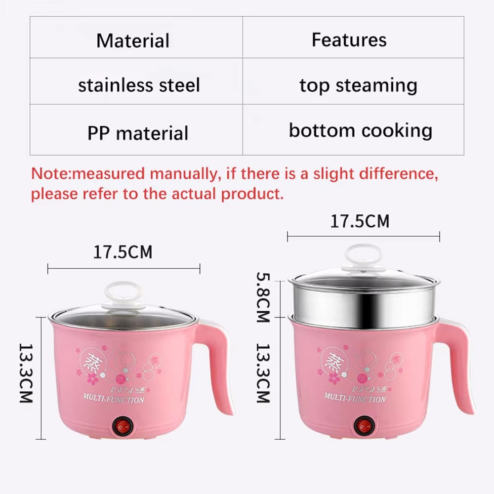 BALASHOV Mini Electric Cooker | 1.8L Hot Pot, Rice & Noodles Skillet