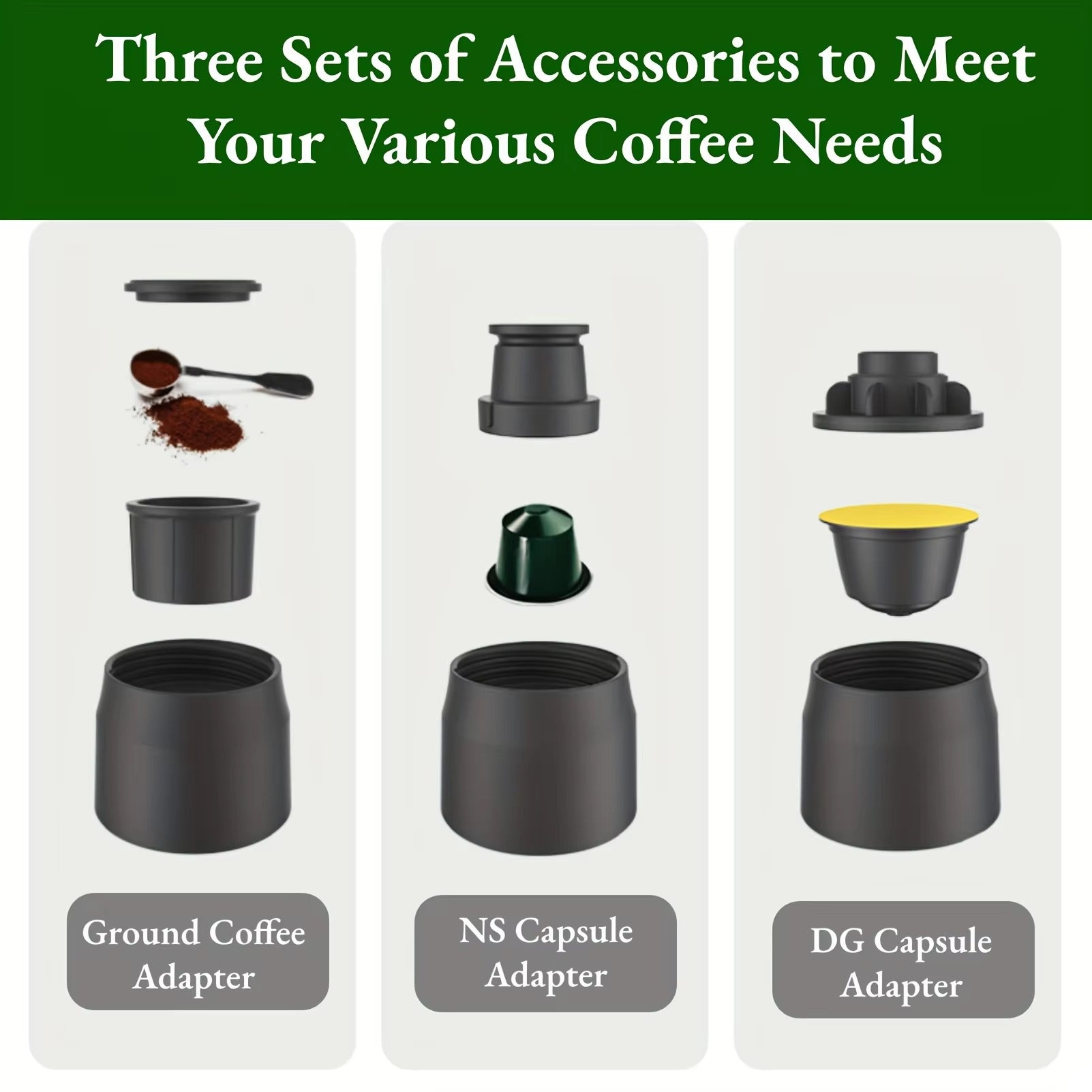 HOMEFISH Portable 3-in-1 Espresso Coffee Maker | Manual Brewer