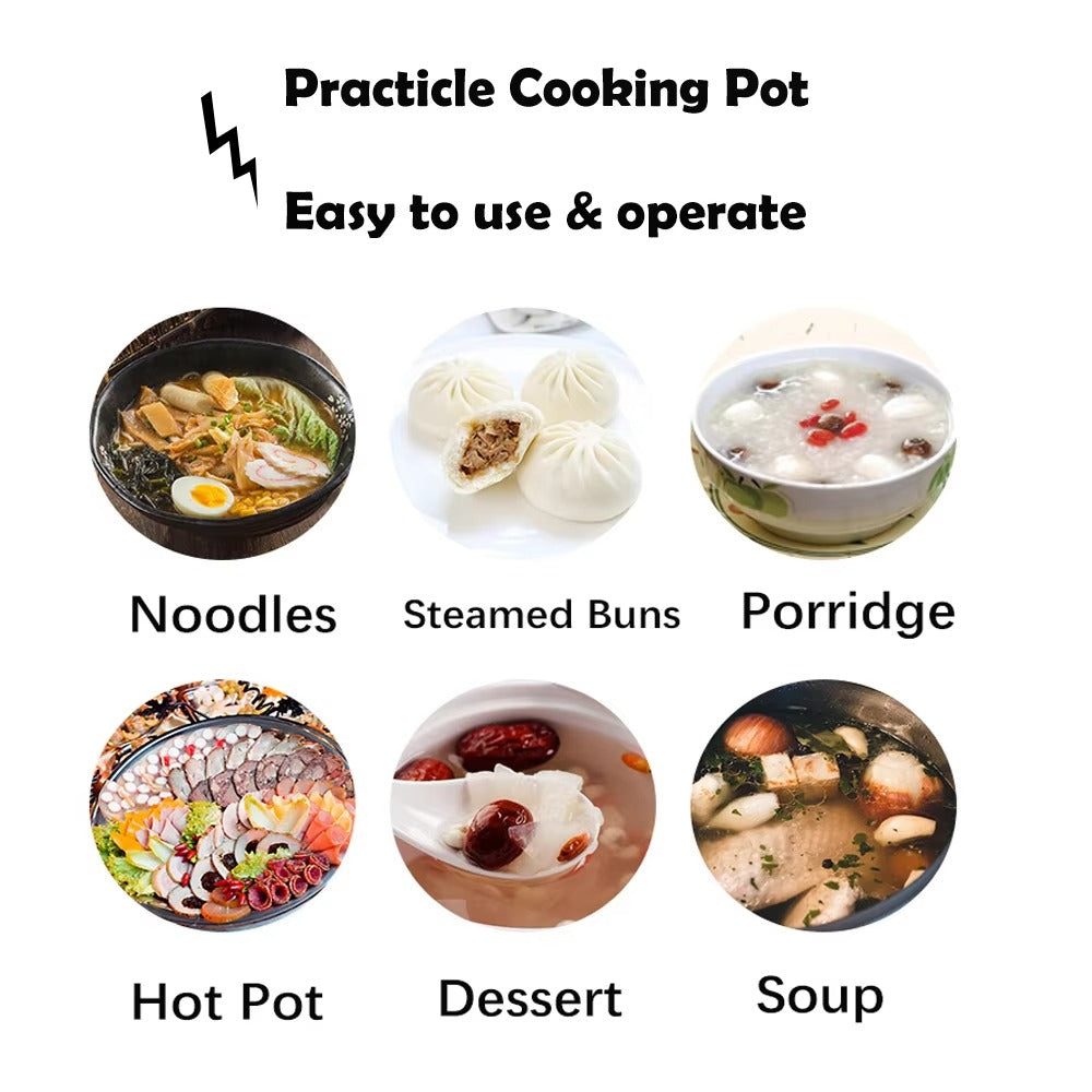BALASHOV Mini Electric Cooker | 1.8L Hot Pot, Rice & Noodles Skillet