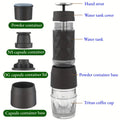 HOMEFISH Portable 3-in-1 Espresso Coffee Maker | Manual Brewer